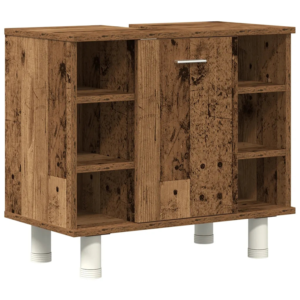 Set Mobili da Bagno 4 pz Legno Antico in Legno Multistrato 3328557
