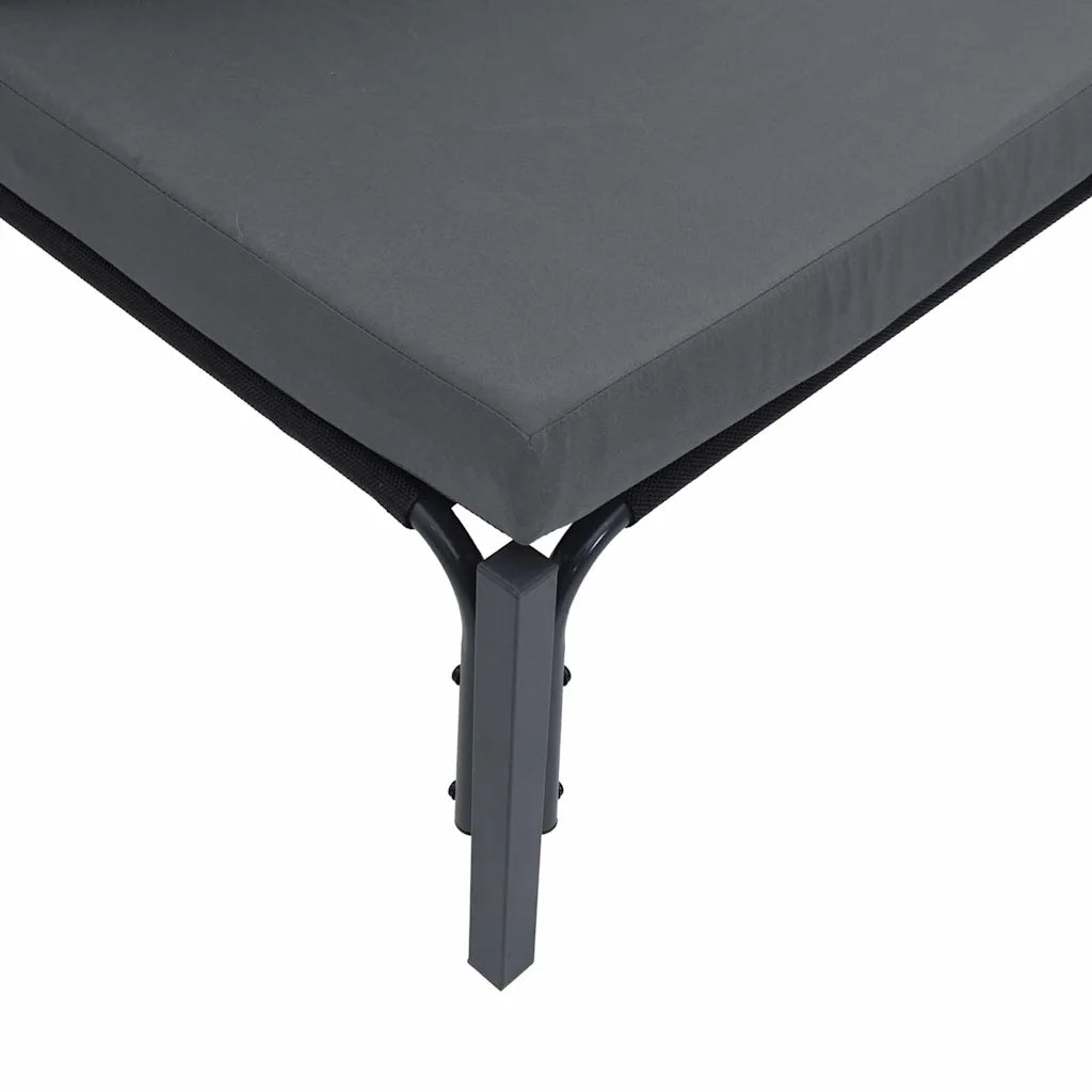 Set Divano da Giardino con cuscino 11 pcs Nero Acciaio