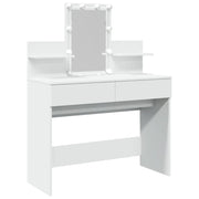 Toeletta | Tavolo da Trucco con LED Bianco 100x40x130 cm