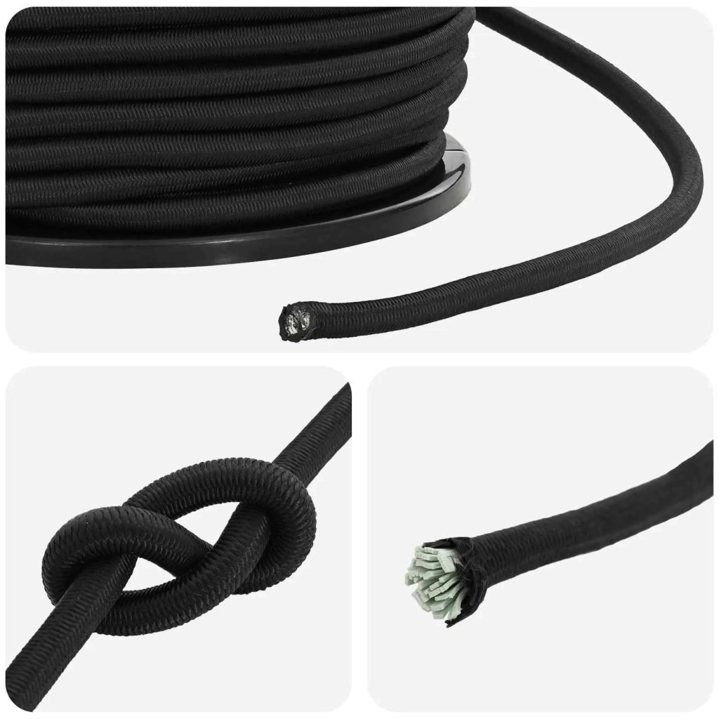 Corde Bungee 10 mm Nero PP e gomma 42047634