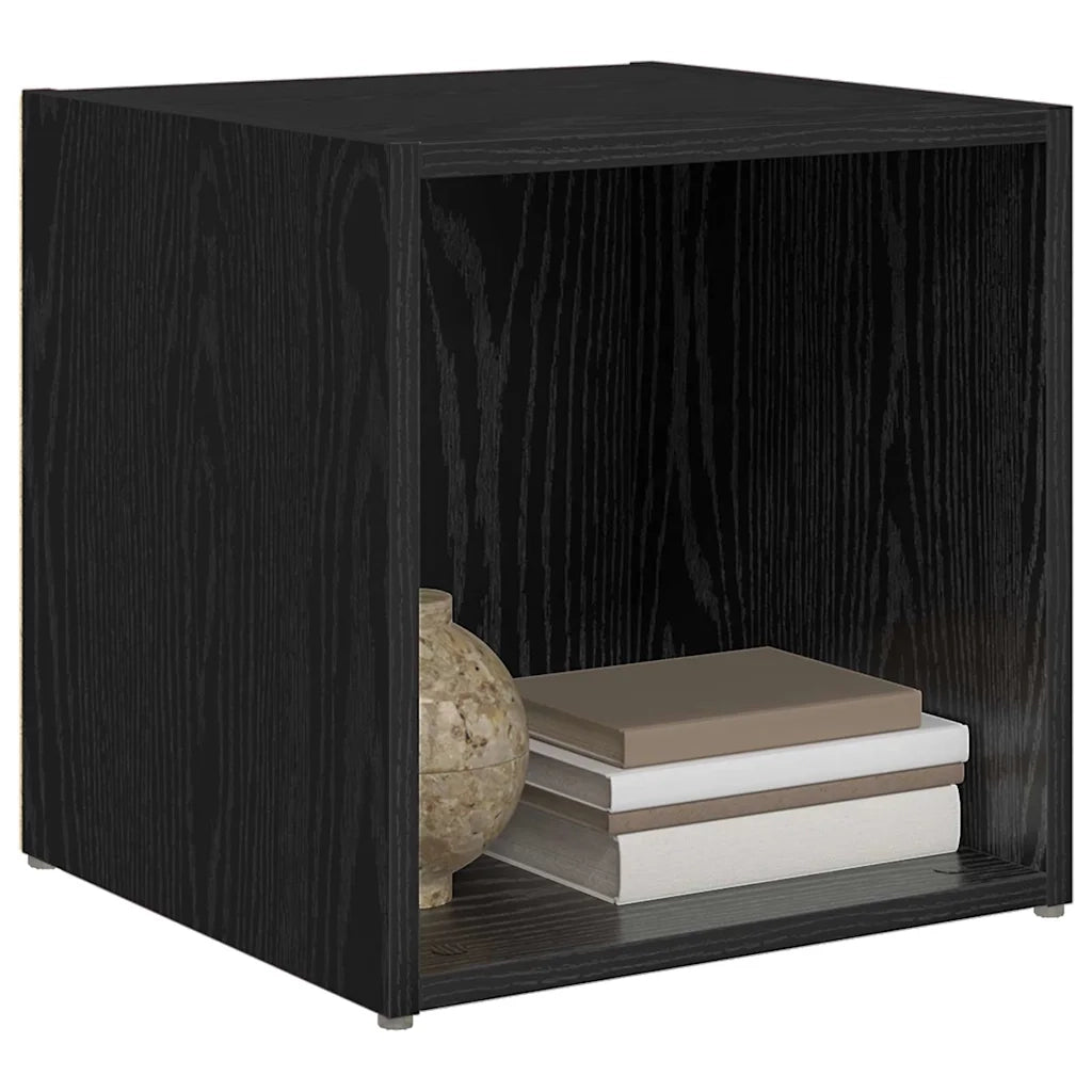 Set mobile TV 2 pz Nero Legno ingegnerizzato