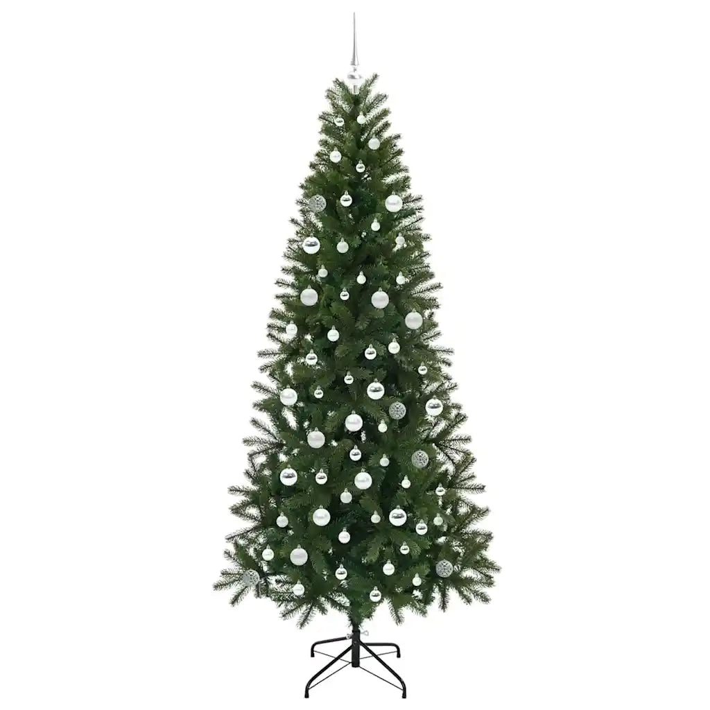 Albero di Natale artificiale con 300 LED Verde 210 cm PE e PVC