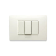 PLACCA IN TECNOPOLIMERO 3 POSTI- Alluminio- ATON- pezzi 1