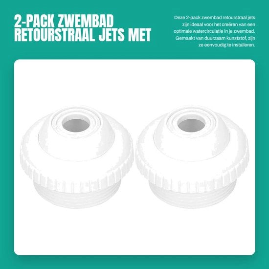 Kit di iniezione a getto 2 pezzi - Flusso diretto - Rientro nella vasca da bagno - Materiale in plastica - 1,5 pollici di condotto esterno - Alta resistenza a temperature elevate - Getto per vasca da bagno