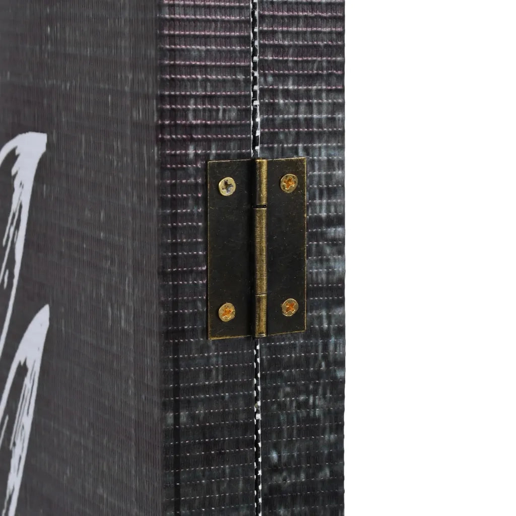Divisorio Ambienti | Divider per stanze | Paravento Pieghevole 120x170 cm Stampa Piume Bianco e Nero