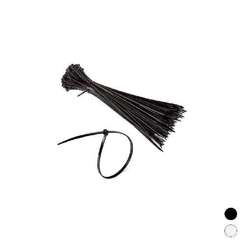 100 PZ FASCETTE DI CABLAGGIO IN NYLON- Neutra 3,5 x 280 mm- DH- pezzi 1