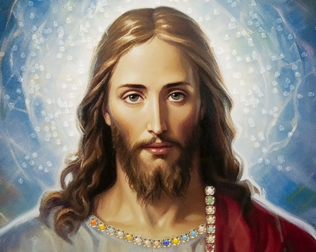 Dipinto su Tela Laccato Jesus con Cornice 72x4x102 cm in Pino e Tela e Plastica