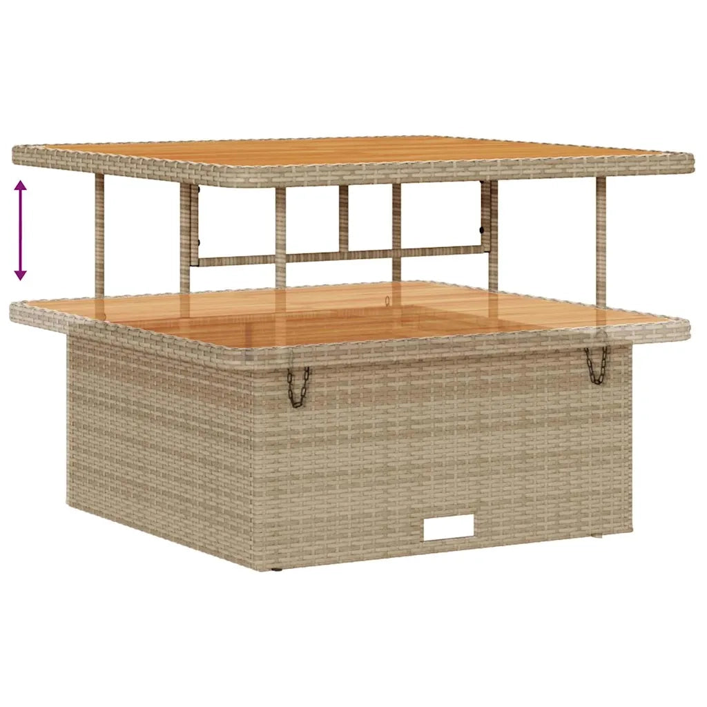 Set Divano da Giardino 9 pcs Beige e Crema polyrattan 3363686
