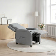 Poltrona Massaggiante Grigio Chiaro Tessuto 42034869