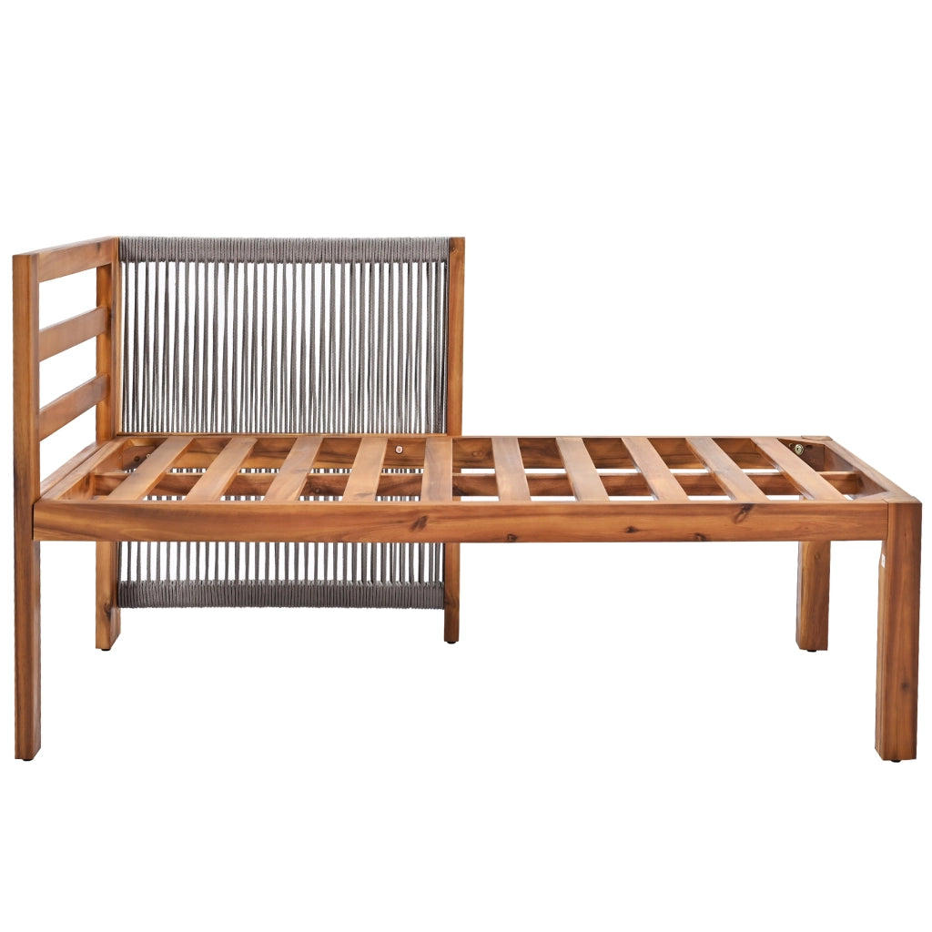 Set da giardino 3 pezzi con 2 divani e tavolo in legno di acacia grigio