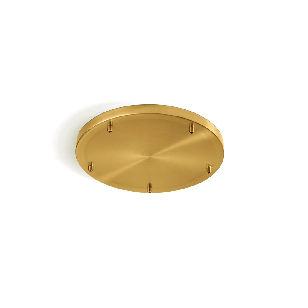 Rosone Multicavo 5 Fori In Metallo Ottone Brunito D45Cm