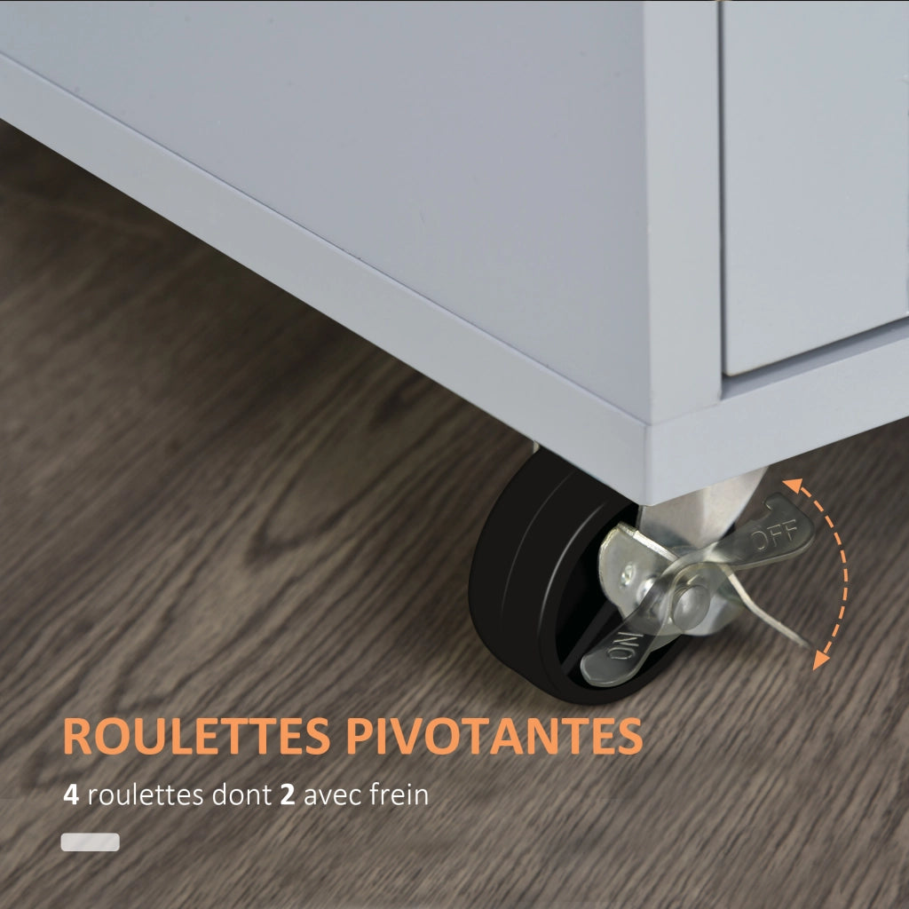 Carrello da cucina con cassetto e porta asciugamani ¨C Minimal ¨C bianco