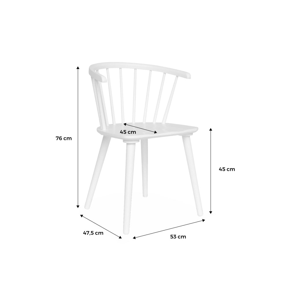 Set di 4 sedie in legno, nero