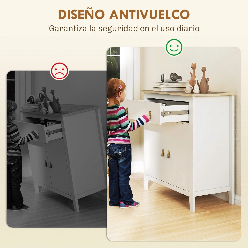 Armadio ¨C Minimal ¨C Bianco e Rovere 80x40x90