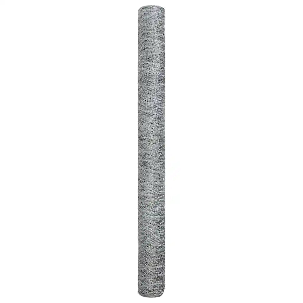Recinzione Esagonale Argento 1,5 x 50 m Acciaio zincato 42005732