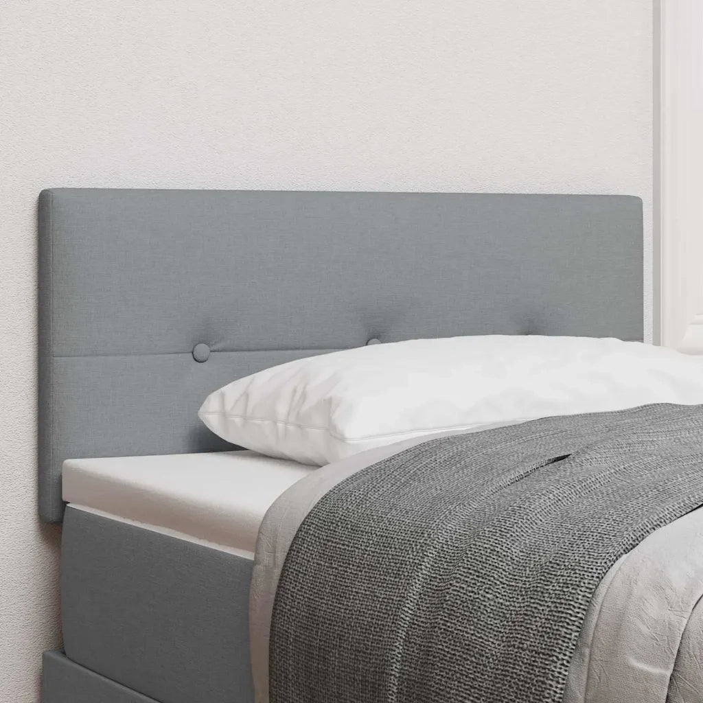 Testiera | Testata LED con strisce LED Grigio chiaro 90 cm Tessuto
