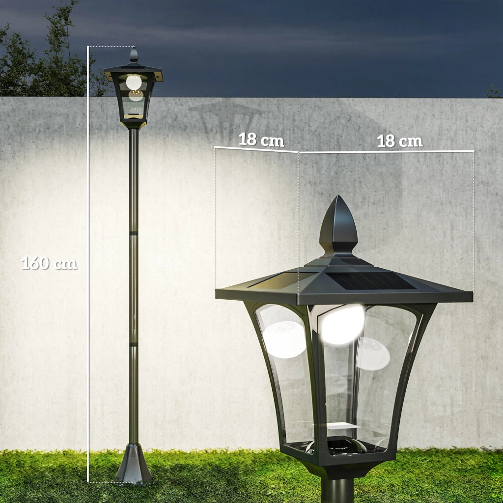 Lampada da Giardino Solare LED ¨C Minimal ¨C Nero 160 cm
