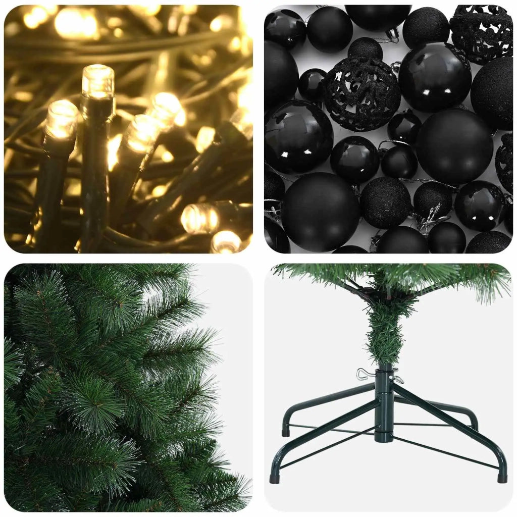 Albero di Natale artificiale con palline 120 cm 150 LED 3461290