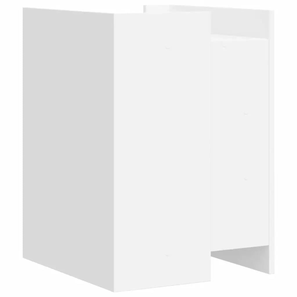 Comodino-Tavolino da notte Bianco 45x50x65 cm in Legno Multistrato