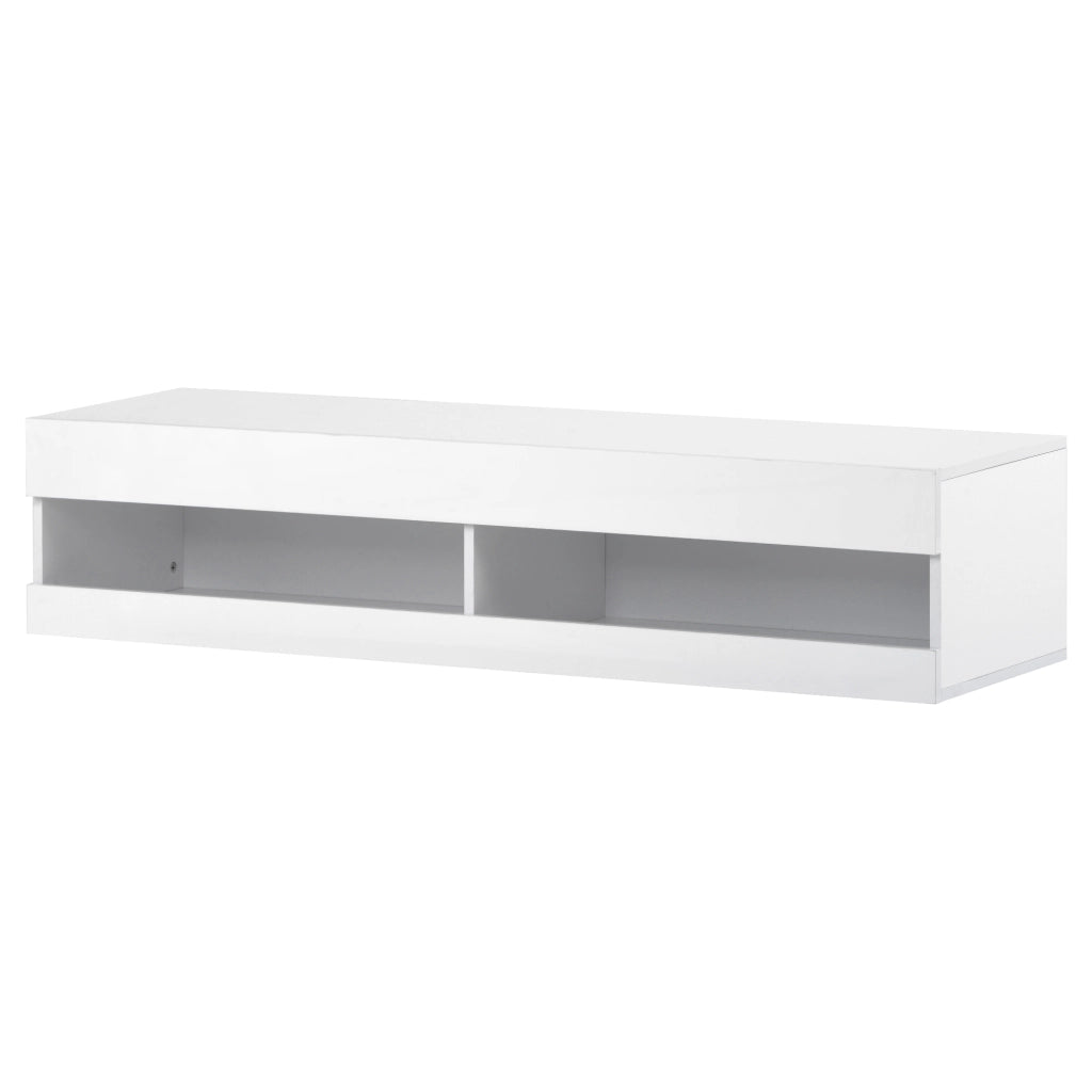 Mobile TV bianco con luci LED 140 cm