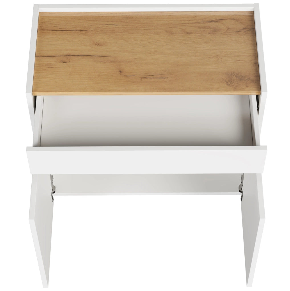Mobile contenitore multiuso con ripiani regolabili 80x40x70 cm; bianco in truciolare