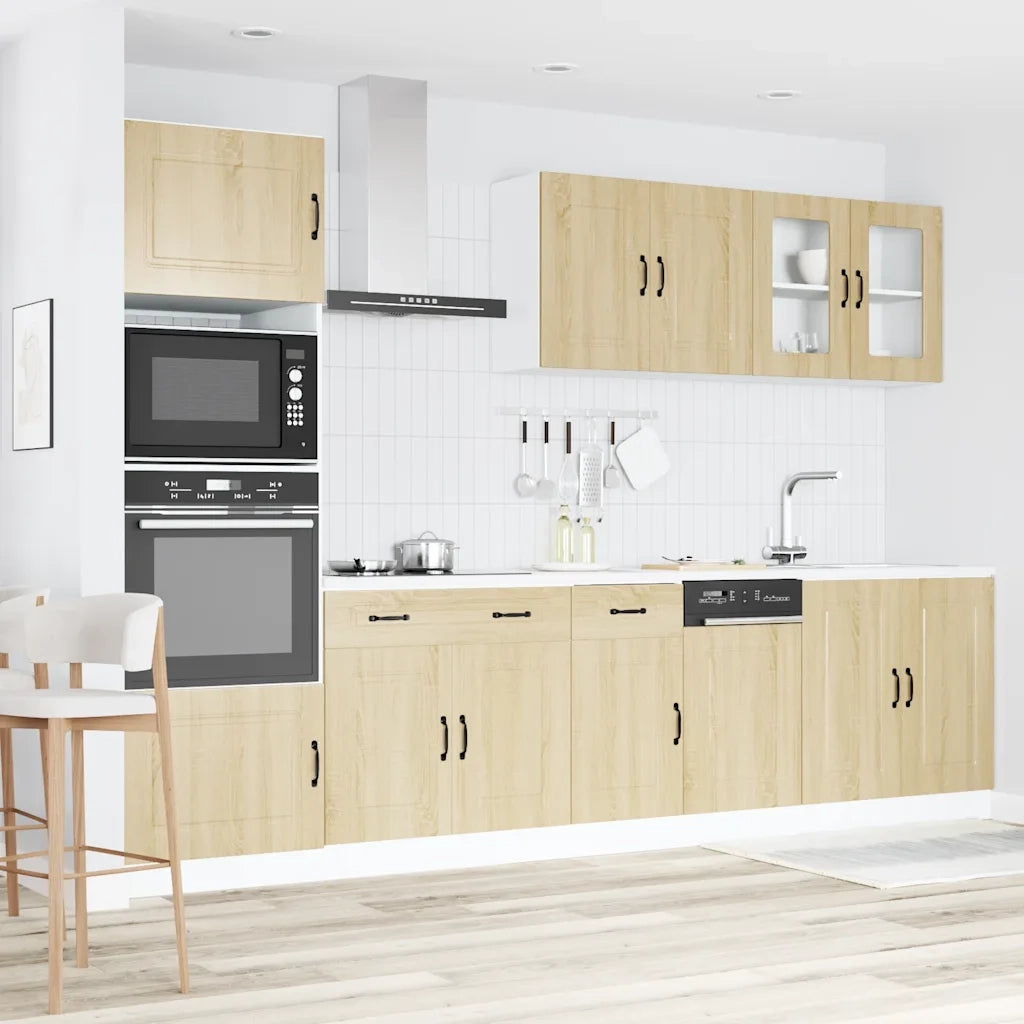 Set Mobili da Cucina 7 pz Kalmar Rovere Sonoma in Truciolato 3314734