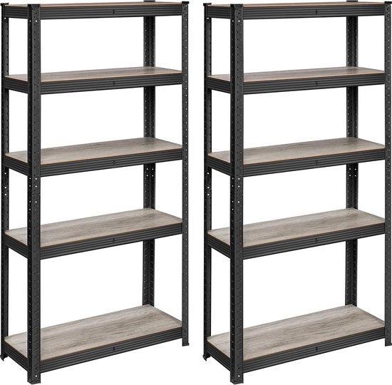 Set di 2 - Comparti di archiviazione - 150 cm di altezza - Nero