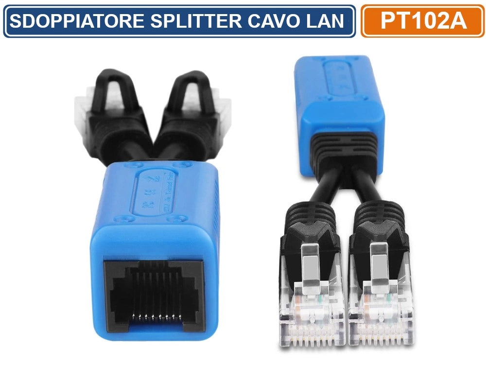 4 COPPIE ADATTATORE SDOPPIATORE PER CONNESSIONI IP NETWORK LAN RJ45