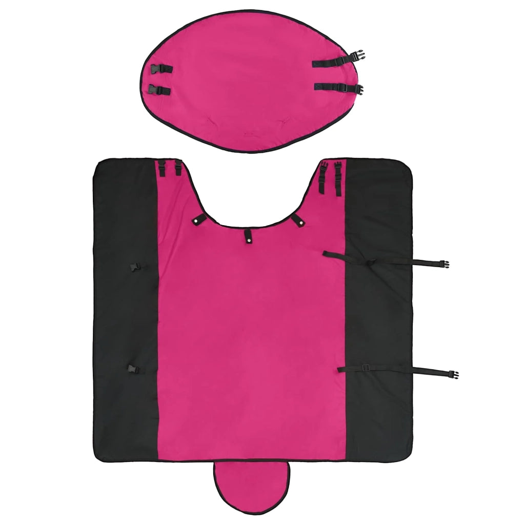 Coperta per Cavalli Rosa e Nero 155 cm Poliestere 42013155