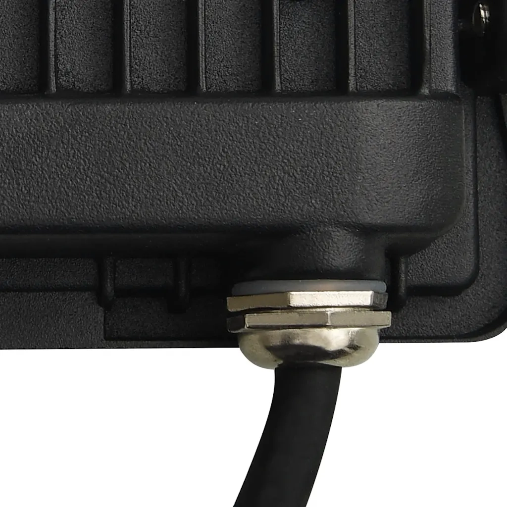 Faretto LED con sensore 23 x 19,5 cm rilevamento 180° esterno moderno in alluminio nero 02_0046088