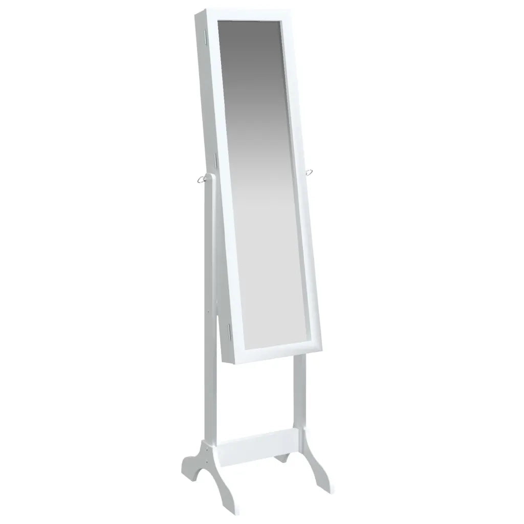 Specchio Autoportante-Specchio da Terra Bianco 34x37x146 cm