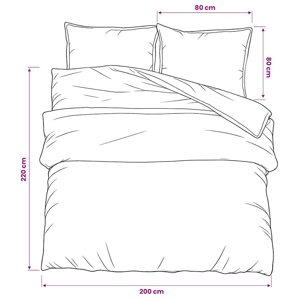 Set Copripiumino Grigio 200x220 cm in Cotone 136472