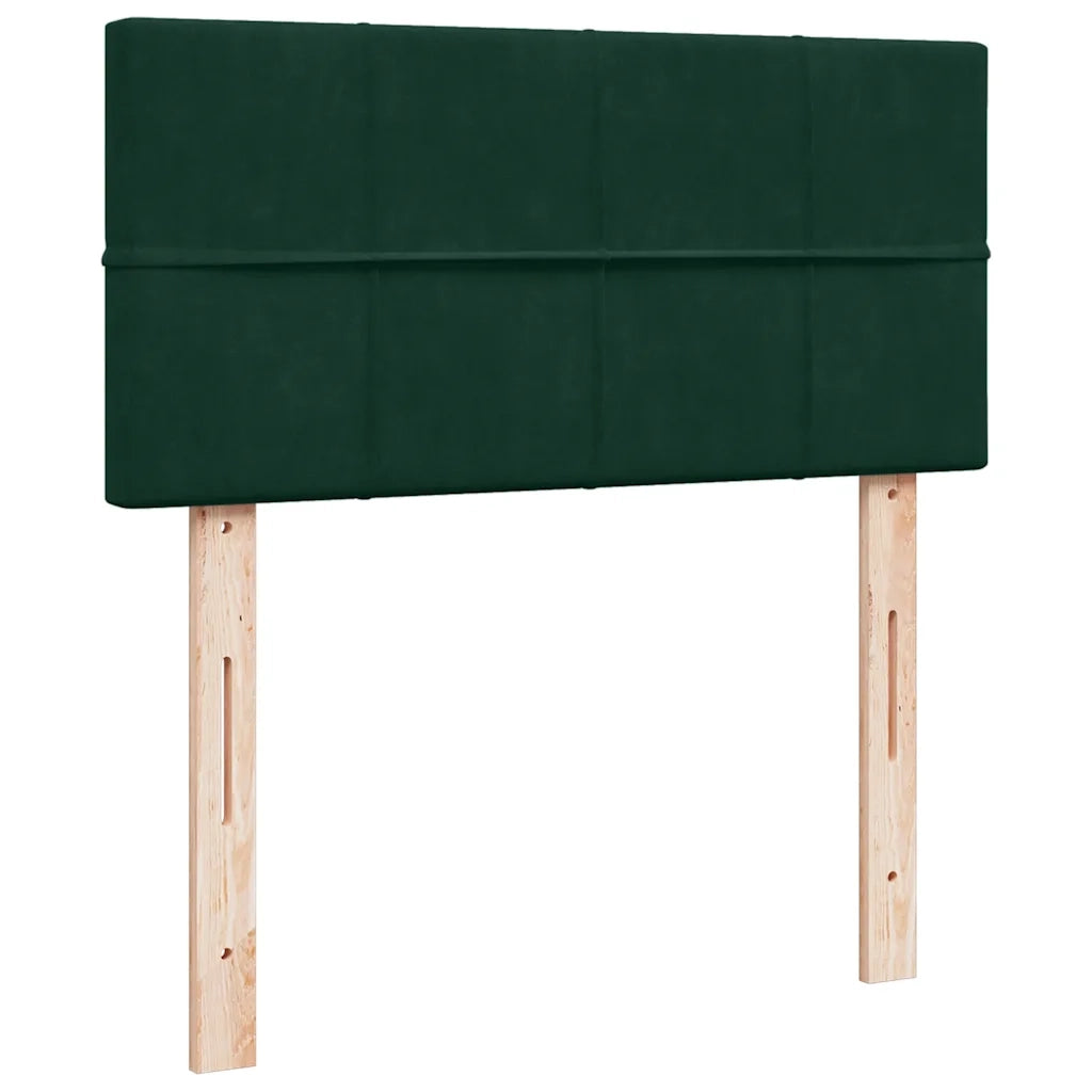 Giroletto a Molle con Materasso Verde Scuro 80x200 cm Velluto 3287599