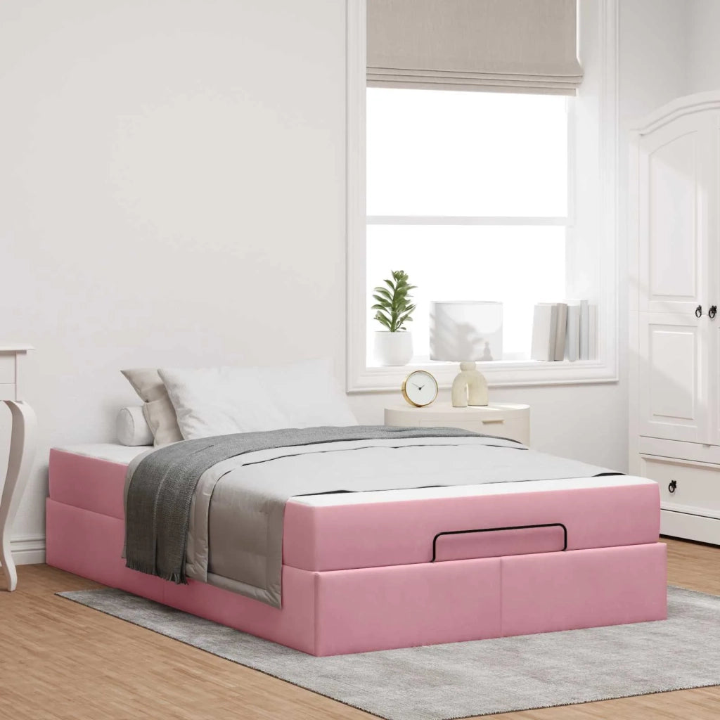 Struttura letto con materasso 2 pcs Rosa Velluto 3399563