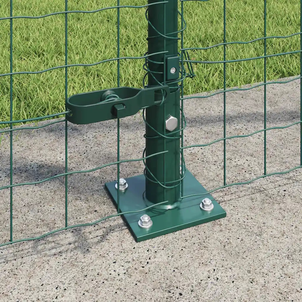 Recinzione da Giardino | Recinzione con Posto Verde 1,4 x 10 m Acciaio e PVC