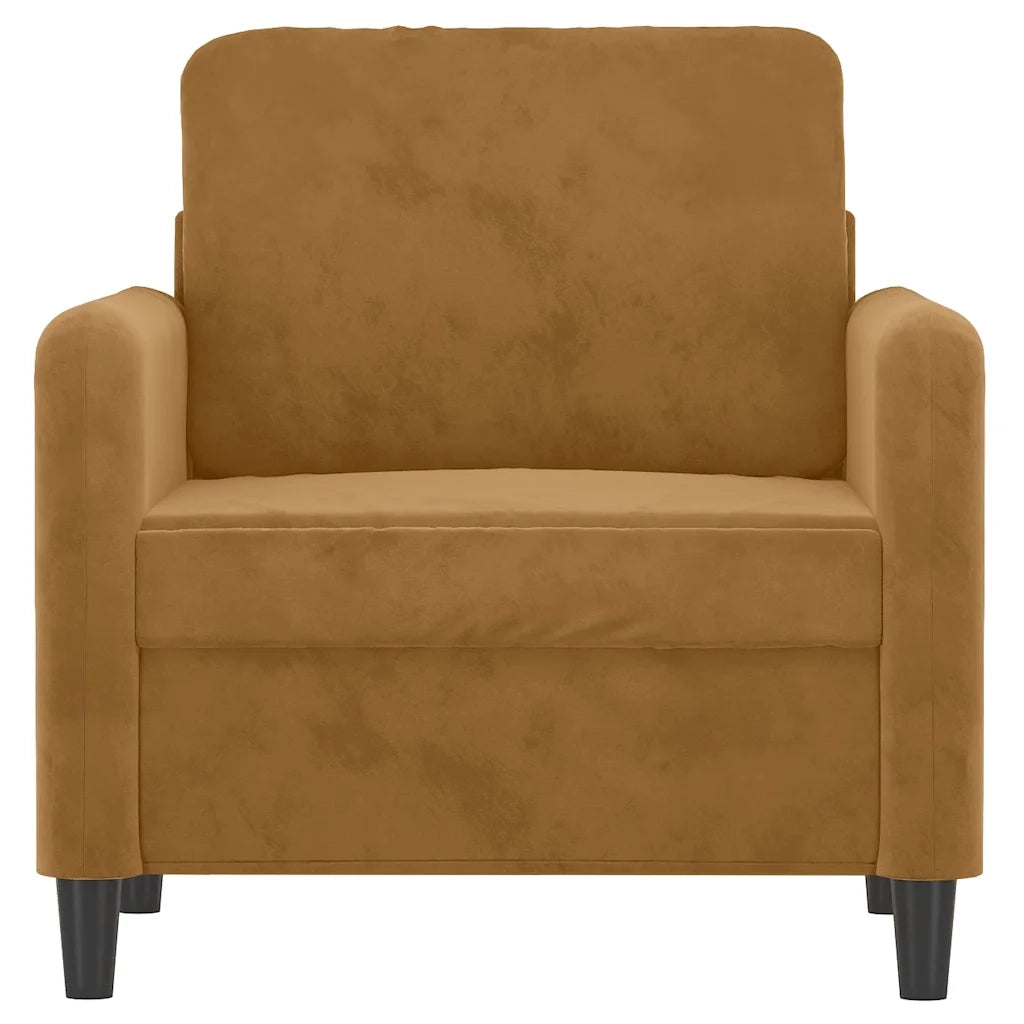 Poltrona | Sedia Relax Marrone 60 cm Velluto