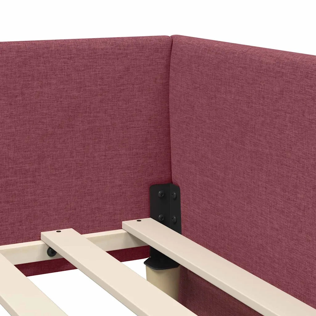 Struttura Letto Angolare con Materasso 2 pcs Grigio Tessuto 3393672