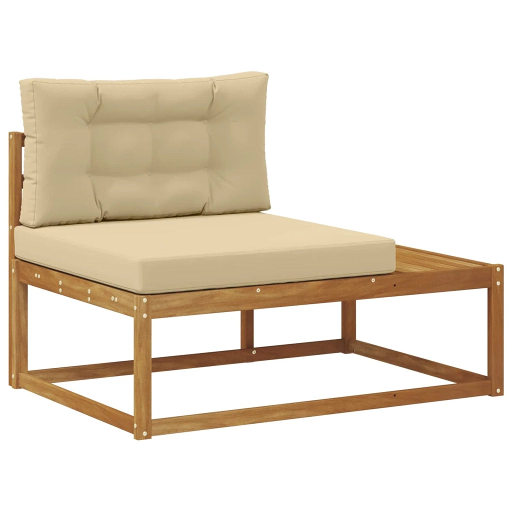Set di divani da esterno-Sofa da giardino con cuscino Naturale e Beige 932253