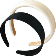 Bande di capelli per donna moda nera e bianca - set da 2 pezzi - larghezza 3 cm - antiscivolo - finito.