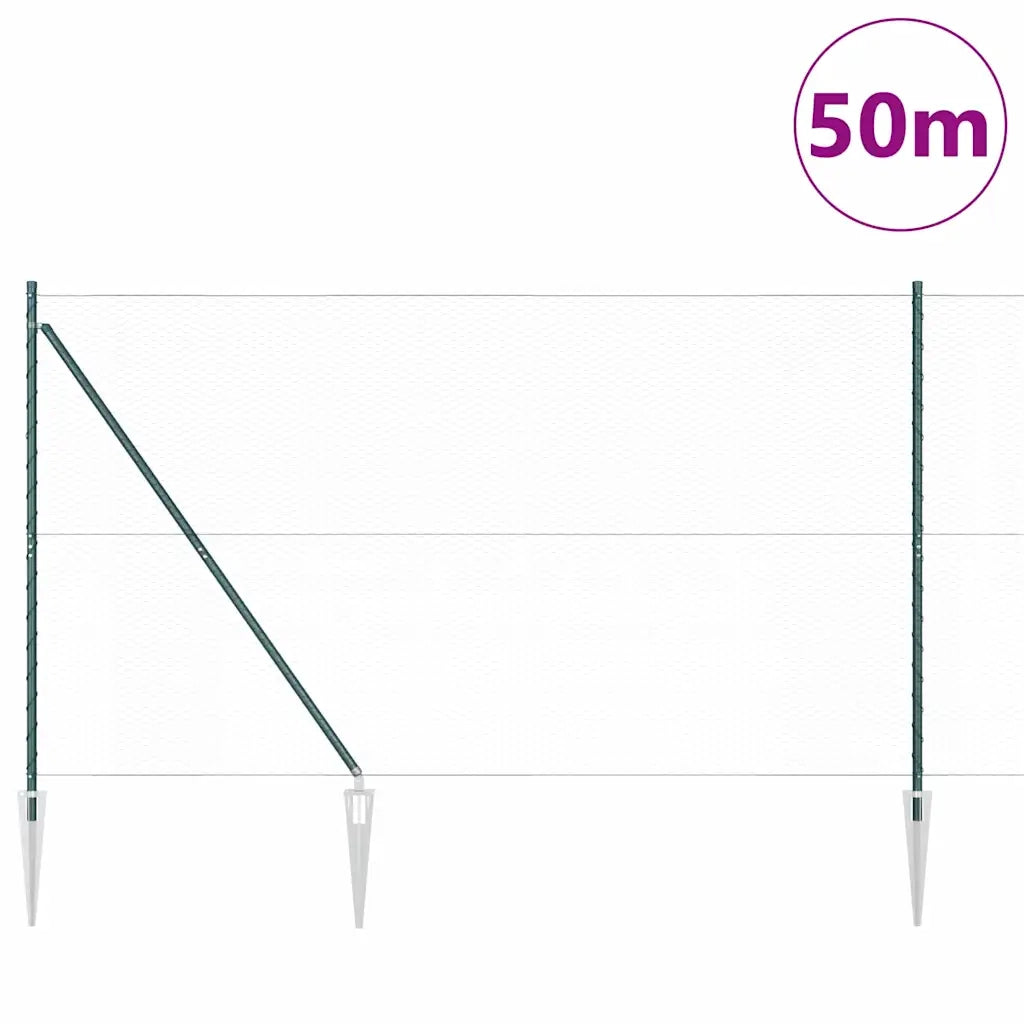 Palo della recinzione Verde 50 x 1,6 m (rete da 25 mm)