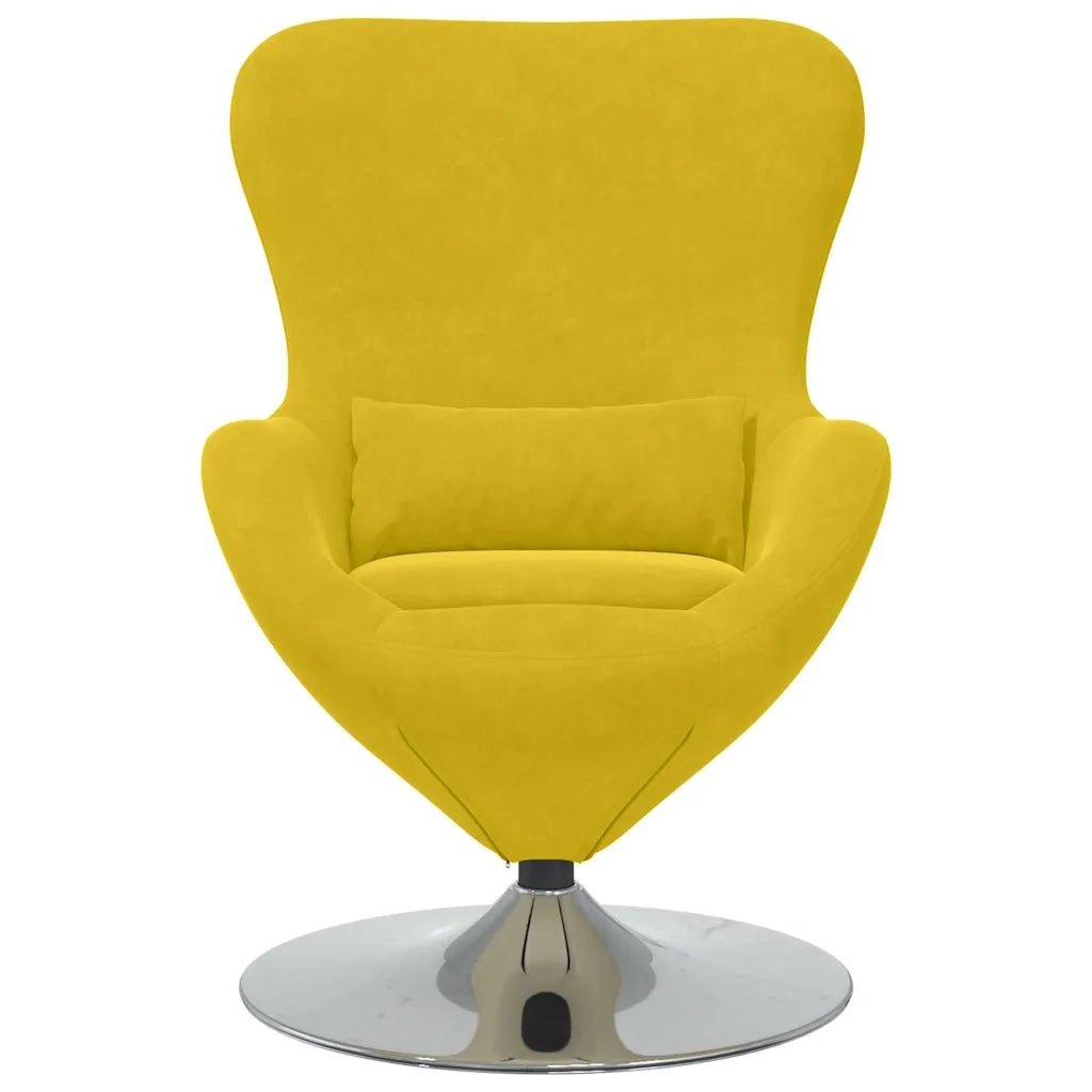 Poltrona | Sedia Relax uovo Giallo Velluto