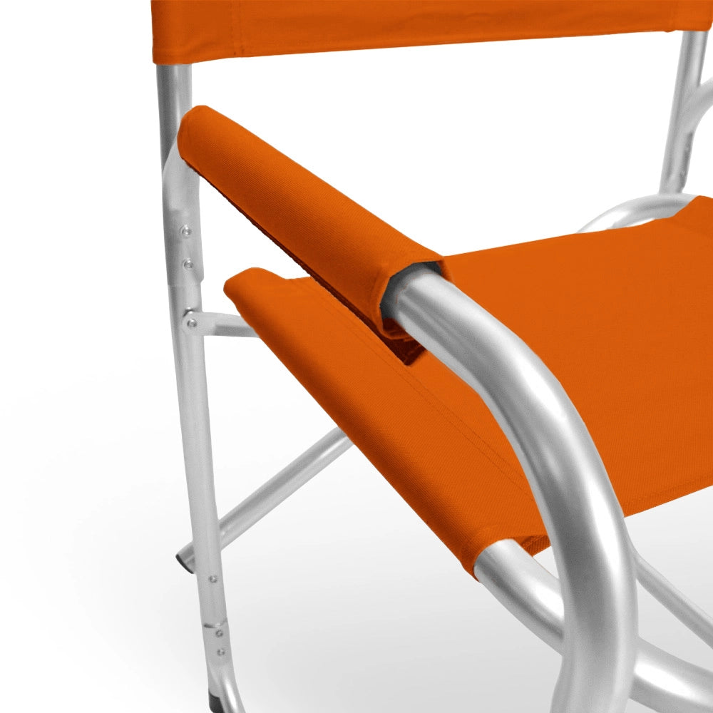 Sedia relax pieghevole Regista in alluminio rivestimento in textilene arancione