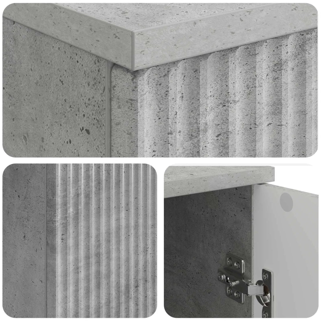 Scrivania Grigio Cemento 142,5 x 50 x 75 cm 3414624
