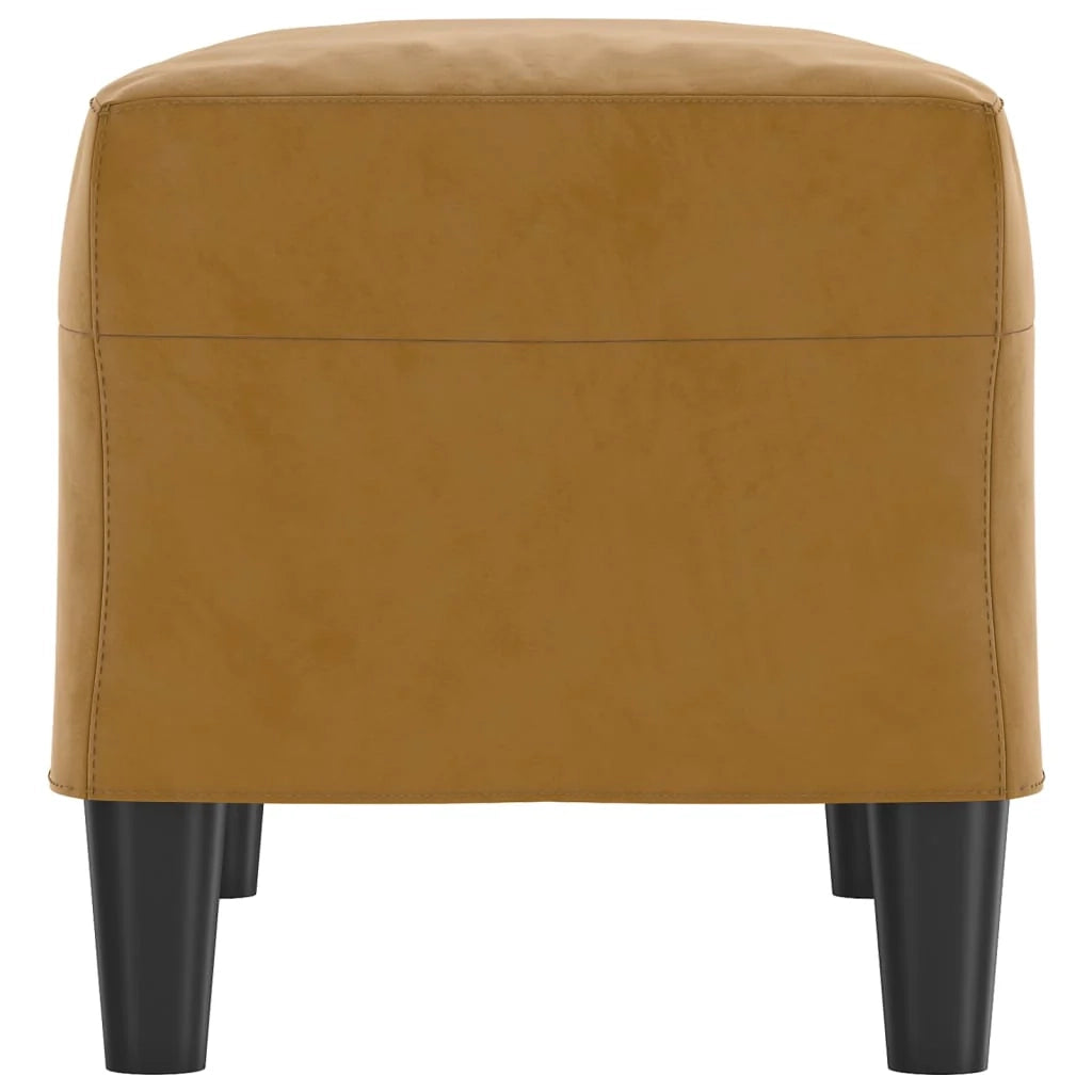 Panca/panca in velluto marrone 70 x 35 x 41 cm 02_0010690