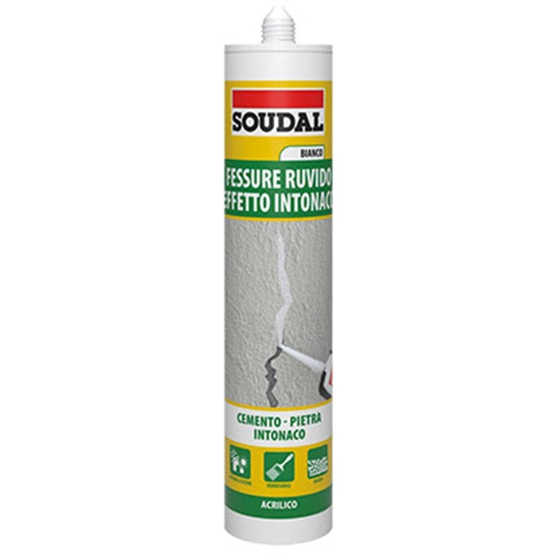 SILICONE ACRILICO EFFETTO INTONACO SOUDAL 300 ml - Bianco Ruvido - SOUDAL