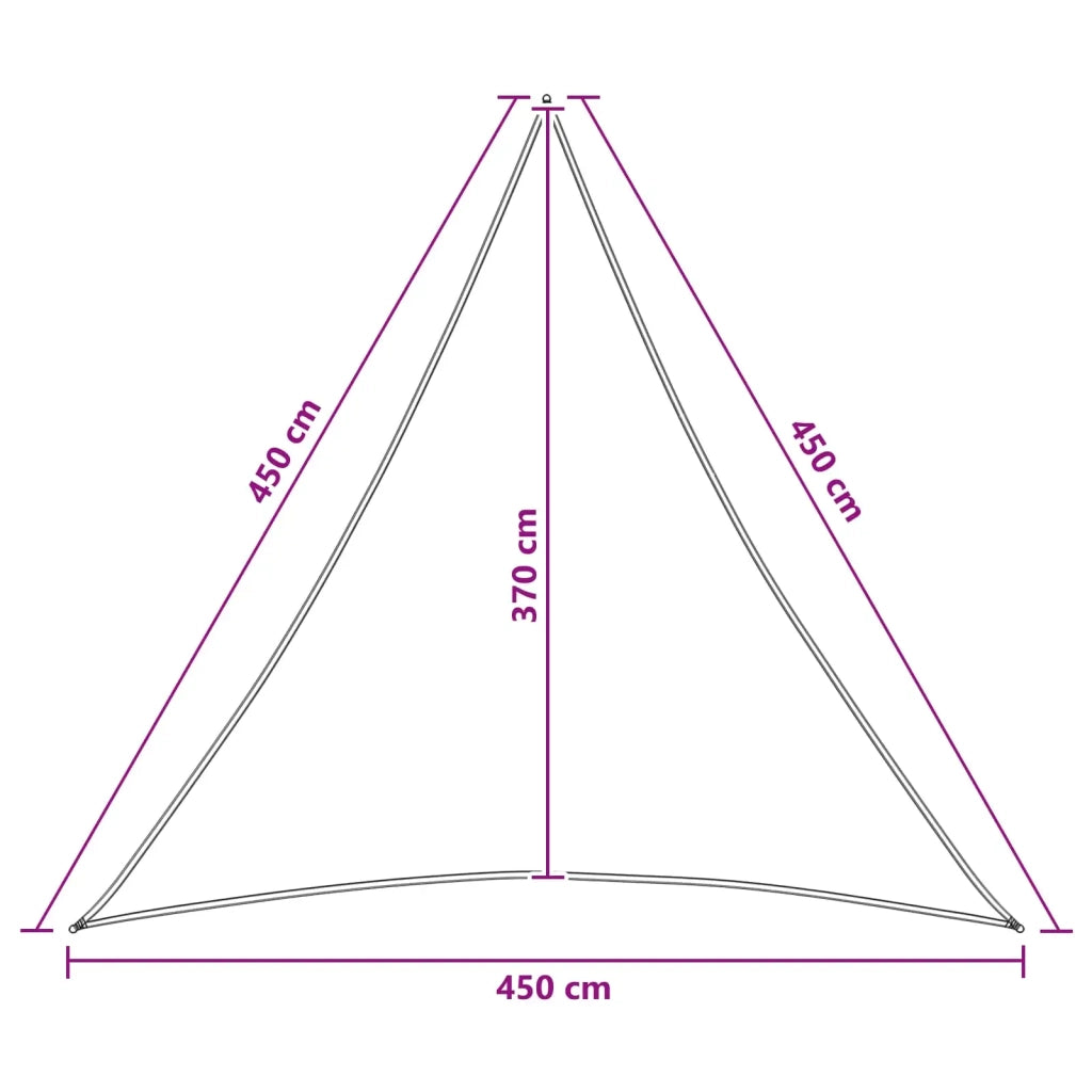 Telo Ombra-Vela Ombreggiante-Parasole a Vela 4,5 x 4,5 x 4,5 m HDPE 730840