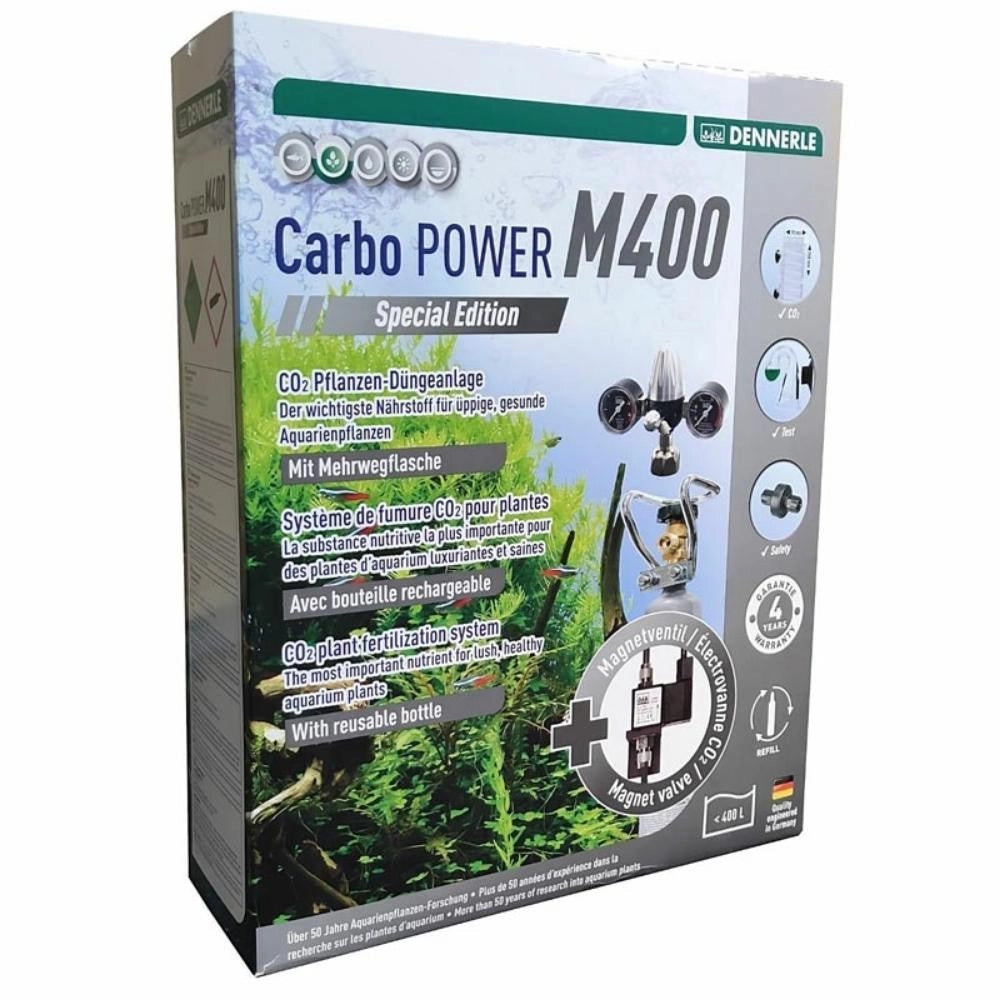 Dennerle 3076 Carbo Power M400 - Impianto CO2 con bombola ricaricabile da 500gr e manometri di alta e bassa pressione