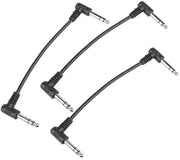 Cavo di Connessione per Chitarra senza Rumore da 15 cm per Pedali Effetti - Cavo Stereo TS per Instrumenti con Connessione Maschio-Maschio per Miglioramento dell'Audio e Efficienza