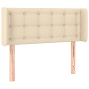Testiera | Testata ad Orecchio Crema 103x16x78/88 cm in Tessuto