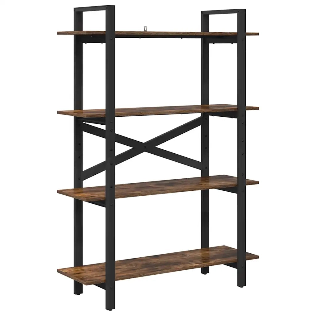 Libreria-Scaffale per Libri-Mobile di Stoccaggio Rovere fum¨¦ 100 x 33,5 x 140 cm Legno multistrato